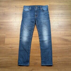 NUDIE Jeans Mens 32x30(29) Thin Finn Slim Fit Stretch Dry Organic Denim